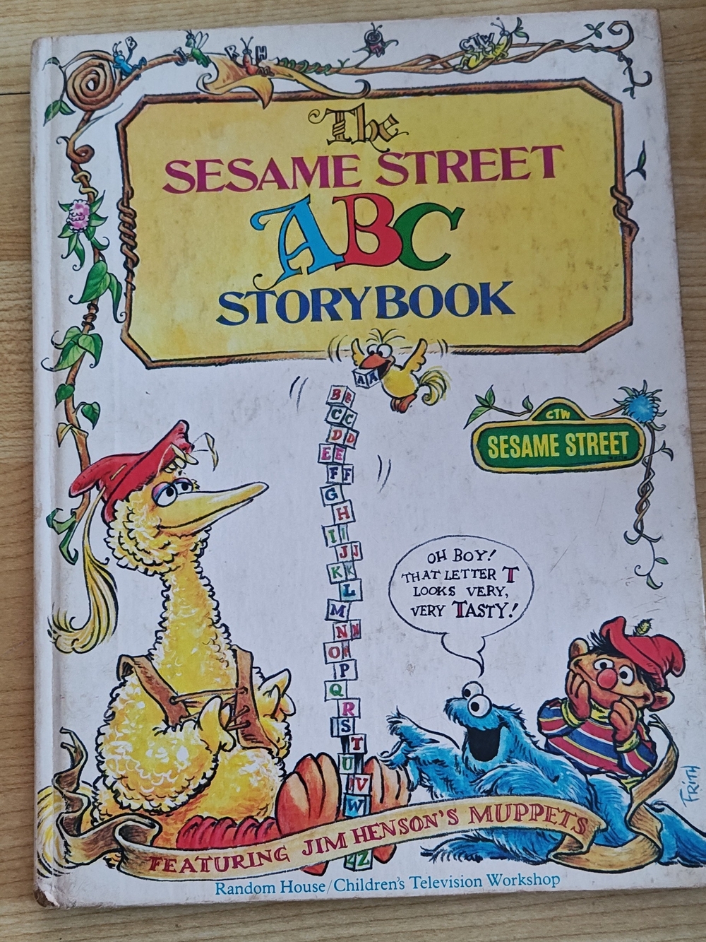 Vintage Childrens Book, The Sesame Street ABC Story Hardcover Book 1974